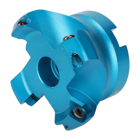 CNC lathe face mill, blue aluminum alloy milling cutter with 4 flutes
