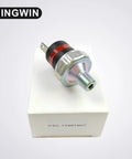 Normally Open 2 Blade Kick Off Low Air Pressure Indicator Switch for Freightliner Century Columbia Class Trucks No Brainer Air Pressure Alarm Sensor Fits 1749 1907, view close-up of the 2-blade side.