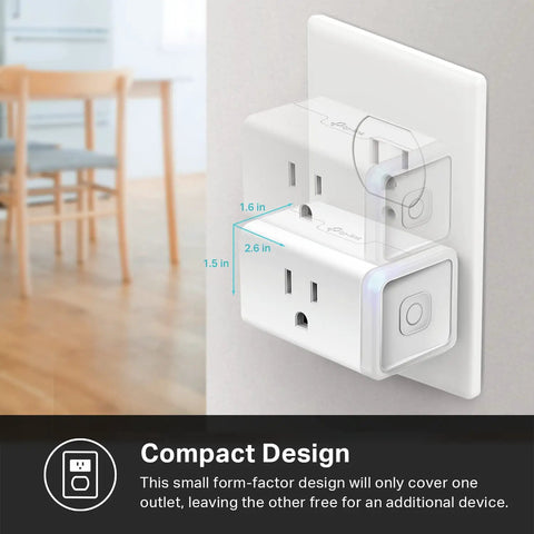 Smart Plug Mini 15A With HomeKit Siri Alexa And Google Home Support Hassle Free Two Point Four G WiFi UL Certified App Control