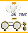 Comparison of Pro Grade Soldering Helping Hands With Magnifying Glass And Four Flexible Arms Third Hand Stand and plastic magnifiers