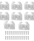 Smooth As Butter White Plastic Drawer Slide Rails 8 Pcs Rock Solid Furniture Track Brackets with screws for easy installation.