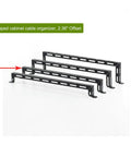 U-shaped cable organizer set, 2.36" offset, for neat installation, features heavy-duty steel in black finish.