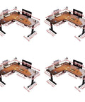 Heavy Duty Electric Height Adjustable Standing Desk Featuring Smooth Glide Motors And Rock Solid L Shaped Corner Build For A Sick Home Office Workstation Upgrade That Guarantees Zero Stress with dimensions and design layout.