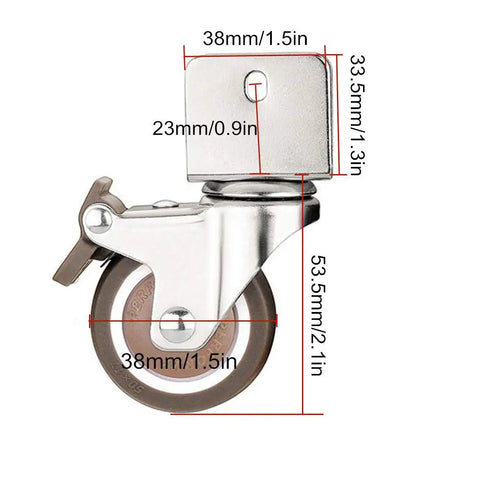 Heavy Duty Furniture Caster Wheels Set Of 4 With Brake And U Bracket Glide Smooth On Any Floor Silent Tpe Rubber Swivel Castors Built Tough For Everyday Loads Double Bearing Total Game Changer Move Day