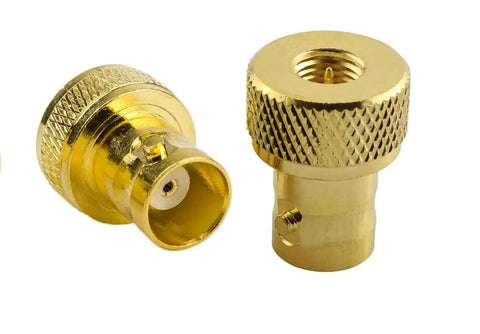 Gold-plated 2 Pack SMA Male To BNC Female RF Coaxial Adapters, 50 Ohm copper, for Two Way Radios Vertex Icom Kenwood Baofeng Wouxun