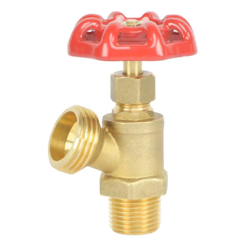Brass Boiler Drain Valve For Residential Plumbing And Heating Systems 3/4 Inch Inlet To 3/4 Inch Outlet MIP To Sweat Connection