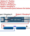 Heavy Duty 18650 Battery Charger Pcb Board With Smart Bms Protection Module 5 Pack 2S 7.4V 8.4V 8A wiring diagram showing connections.