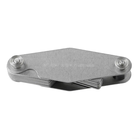 30 Degree Thread Gauge With Folding Blades 14 Piece Pitch Gauge Measures Metric Thread Pitch From 2P To 20P Stainless Steel