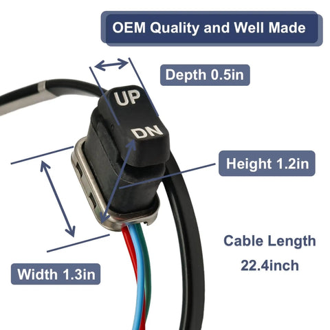 Drop In Tilt Trim Switch For Yamaha Outboard Motors 2 Stroke And 4 Stroke 8 To 250 HP Replaces OEM 703-82563-02 703-82563-01 703-82563-00 Fits 1984 To 2003 Yamaha 2, 4 Stroke, wired switch with 22.4in cable