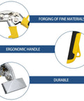 Crimping Tool Hand Seamer Bending Pliers For Ductwork And Sheet Metal Ergonomic Grip Features