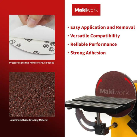 Beefy Pro Grade Sanding Belts And PSA Discs Set featuring PSA backed disc and aluminum oxide texture for wood and metal polishing