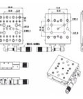 Top Tier Rotary Tilt Table For Precision Machining showing technical drawings and dimensions for accurate setup.