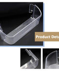 Clear Refrigerator Door Bin Shelf Replacement for Bottom Two Slots On The Side Door, fits Frigidaire Electrolux Models.