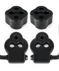 Six Pack Heavy Duty Exhaust Muffler Hangers With Rubber Isolators And Brackets For Ford Crown Vic Lincoln Town Car Mercury Grand Marquis 2003-2011 Rear Mount Replacement Kit, black rubber brackets