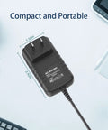 Universal 100 To 240V AC Adapter For Boss RC 5 Loop Station With 50 60Hz US Power Cord and compact design on desk