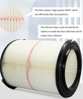 Red Stripe General Purpose Vacuum Filter 2 Pack For 5 To 20 Gallon Shop Vacs Fits CMXZVBE38754 CMXEVBE17584 CMXEVBE17594 Replacement Filter with HEPA pleats and silicone ring detailing.