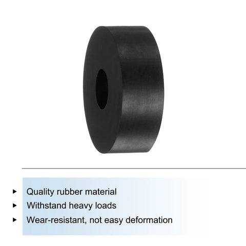 Eight Pack Rubber Spacers 1-1/2 Inch Outer Diameter, 1/2 Inch Inner Diameter, 1/2 Inch Thick Vibration Dampening Bushings For Anti Vibration Grommets And Thick Washers, Ideal For Home And Car Accessories