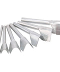 V Shaped Leather Punch Kit, 7 Piece Leather Craft Cutting Tools for Belt Ends, Wallets and Bags, Durable Solid Steel Punches