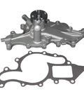 Heavy Duty Engine Water Pump For GM Vehicles Featuring Heat Treated Shaft with matching gasket for reliable performance.