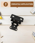 Set Of 6 Built Tough Self Closing Heavy Duty Cold Rolled Steel Cabinet Hinges For RV Doors With Semi Hidden Design shown on wood surface