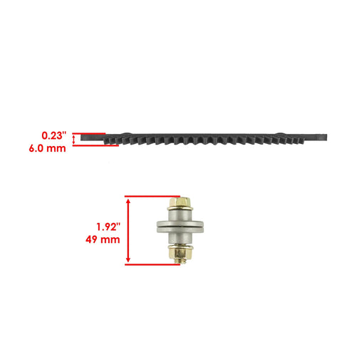 Selective Sector Drag Link Kit For John Deere G110 L100 L105 L107 L108 L110 L111 L118 L120 L130 Sabre 14.542Gs With Left And Right Drag Links Pinion Gear Gear Plate And Steering Shaft Bushings Beefed Up, 6 mm drag link and 49 mm bushing