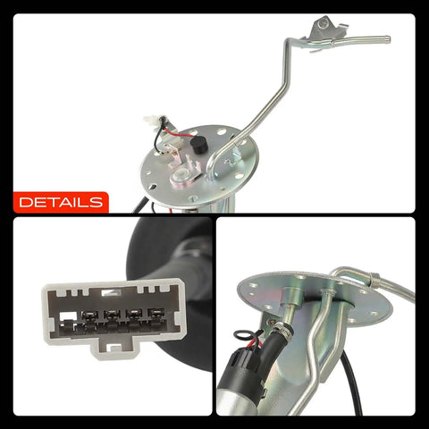 Electric Fuel Pump Assembly Compatible With Honda Civic And Crx 1990 To 1991 L4 1.5L And 1.6L Engines close-up view of connector and assembly details.