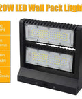 120W LED Wall Pack Light Beast Bright 5000K 16200LM Dual Rotatable Panels, Up Down And Flood Capability, IP65 Outdoor Commercial Fixture