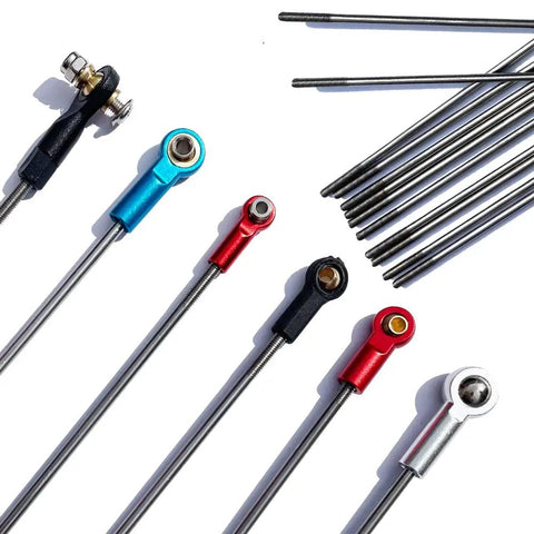 11.8 Inch Pushrod Connector Set In 304 Stainless Steel Linkage Pro Grade For RC Model Airplane Helicopter Boat Car DIY Parts