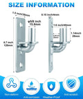 Beefy Wall Mount Gate Hinges 2 Pack With Five Eighth Inch Pin For Chain Link Gates, size details and features displayed