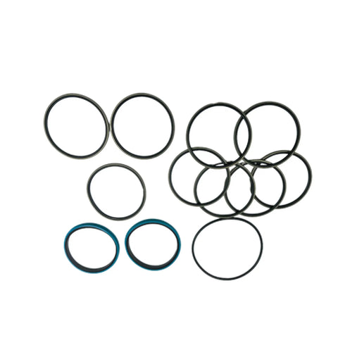 Center Joint Swivel Seal Kit 6664908 Direct Fit for Skid Steer Models 225, 231, 325, 328, 329, 331, 334, 335, 425, 428 Turning Joint Replacement Built Tough Great for Pro Shop Repairs and Daily Use, black and blue O-rings