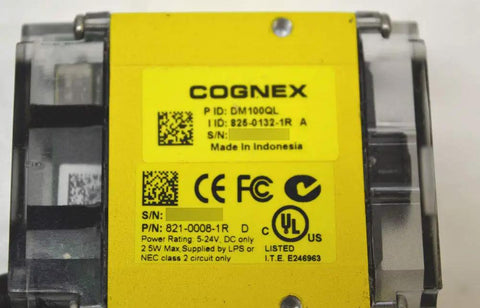 Industrial Barcode Reader With Cable 5 To 24V DC Power 2.5W DM-100X Scanner Controller label details
