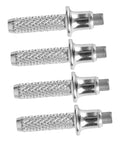Four Piece Metal Trekking Pole Tips Replacement Accessories Tungsten Tips For Superior Grip On Rough Trails And Varied Terrains