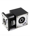 110mm Planetary Gearbox With 90 Degree Right Angle Hole Output Mount Compatible With Bldc And Nema 42 Stepper Motors on a white background.