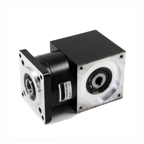 110mm Planetary Gearbox With 90 Degree Right Angle Hole Output Mount Compatible With Bldc And Nema 42 Stepper Motors on a white background.