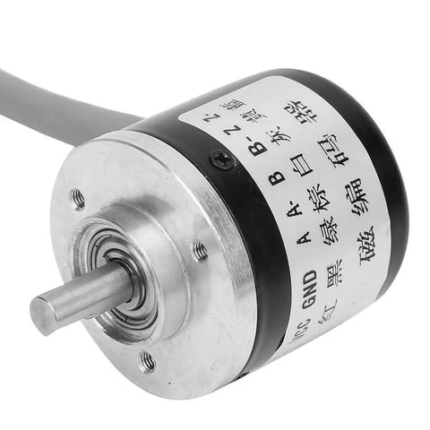 38mm Incremental Rotary Encoder With 1024 Pulses For High Precision Motion Sensing, Built Tough With Rugged Stainless Steel Spindle and Metal Shell