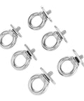 6 Pack Track Mount Beefy Tie Down Eyelets Stainless Steel Eye Bolt Anchor Kit Heavy Duty Rope Tie Downs With 4000 Lbs Break Strength
