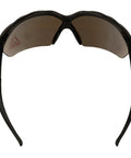 Front view of Blue Mirror Safety Glasses With UV Protection Anti Scratch And Anti Fog Coating Impact Resistant Windproof Eyewear.