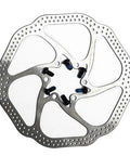 180mm 6 Bolt Stainless Steel Disc Brake Rotor For Road, Mountain, MTB And BMX Bikes, Easy Mount, Sweet Heat Dissipation, Standard 6 Bolt Pattern, 2 Pack