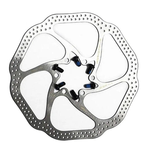180mm 6 Bolt Stainless Steel Disc Brake Rotor For Road, Mountain, MTB And BMX Bikes, Easy Mount, Sweet Heat Dissipation, Standard 6 Bolt Pattern, 2 Pack
