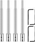 Hella Tight 4 Piece Forstner Bit Extension Shaft with four steel shafts and two hex keys for deep hole drilling.