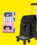 No Sweat Heavy Duty Folding Hand Truck With Smooth 360 Degree Swivel Wheels And Retractable Deck Platform Cart To Haul Goods heavy-duty design with compact folding feature and bag
