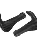 Lock On Mountain Bike Grips With Bar Ends, Ergonomic Grippy Rubber Handles, Anti Slip Comfort, Shock Absorbing Design, Aluminum Locking Ring