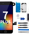 IPhone 7 Plus Screen Replacement Kit With Home Button And Front Camera Five Point Five Inch Black LCD Digitizer Full Assembly
