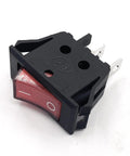 Heavy Duty Rocker Switch Replacement For Bench Grinders Compatible With Ryobi BgH615 BgH616 BgH625 BgH826 Bg612 showing black housing and red toggle.