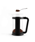 Smart French Press Coffee Maker With Borosilicate Glass Carafe Brew Ready 1 Liter 34 Ounce Capacity 8 Cup Dishwasher Safe Black Handle And Lid