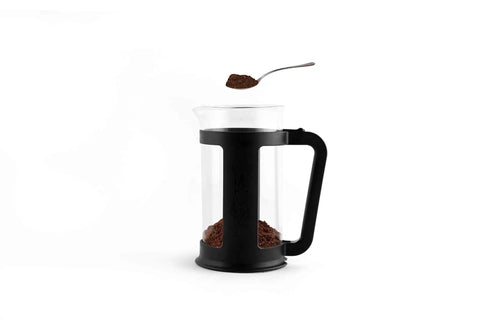 Smart French Press Coffee Maker With Borosilicate Glass Carafe Brew Ready 1 Liter 34 Ounce Capacity 8 Cup Dishwasher Safe Black Handle And Lid