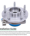 Front Wheel Hub Bearing Assembly Set Of 2 For 2000 2013 Chevy Impala, 2000 2007 Chevy Monte Carlo, 1997 2005 Buick Century