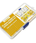 275VAC X2 MKP Safety Capacitor Kit 10 Value Pack With 50 Pieces In Yellow Plastic Case, 10mm Pitch, Polypropylene Film Capacitors