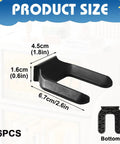Black PE wheel stopper cup for 50mm casters, dimensions shown, for hardwood or carpet, Six Pack Wheel Stopper Cups For 50mm Casters No Slip Floor Protectors For Office Chairs Beds And Rolling Furniture On Hardwood Or Carpet Stays Put