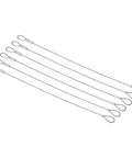 6 Pack of 8 Inch Stainless Steel Safety Cable Wire Set Heavy Duty Stage Lighting Rope With Double Loop for DJ Gear and Luggage Security